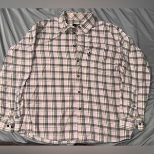 Playboy Checked Plaid Flannel Shirt size L [B-75]